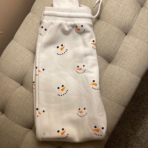 CHEMISTRY snowman sweatpants | size L (fits like medium)